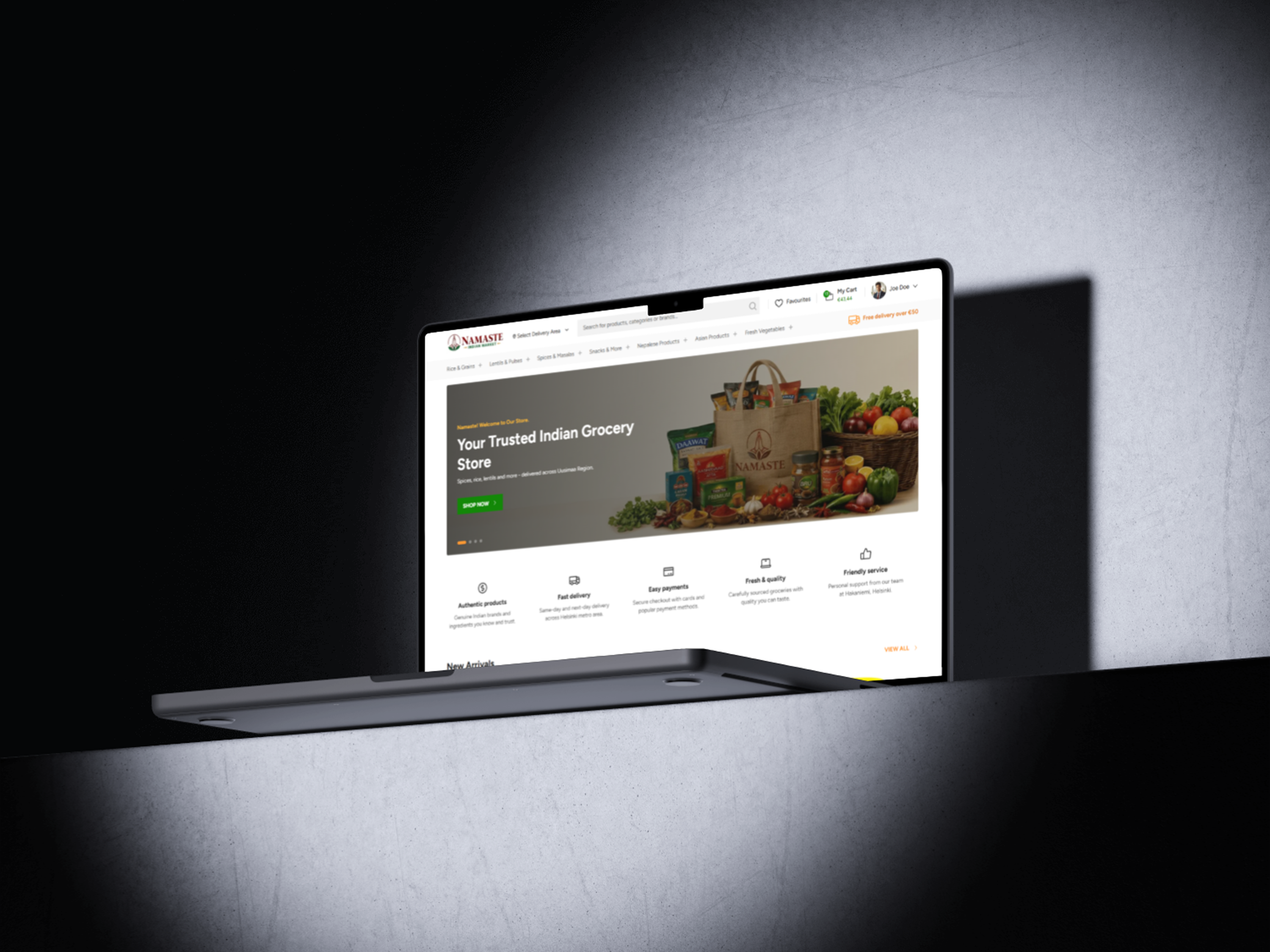 Namaste Indian Market mockup 1