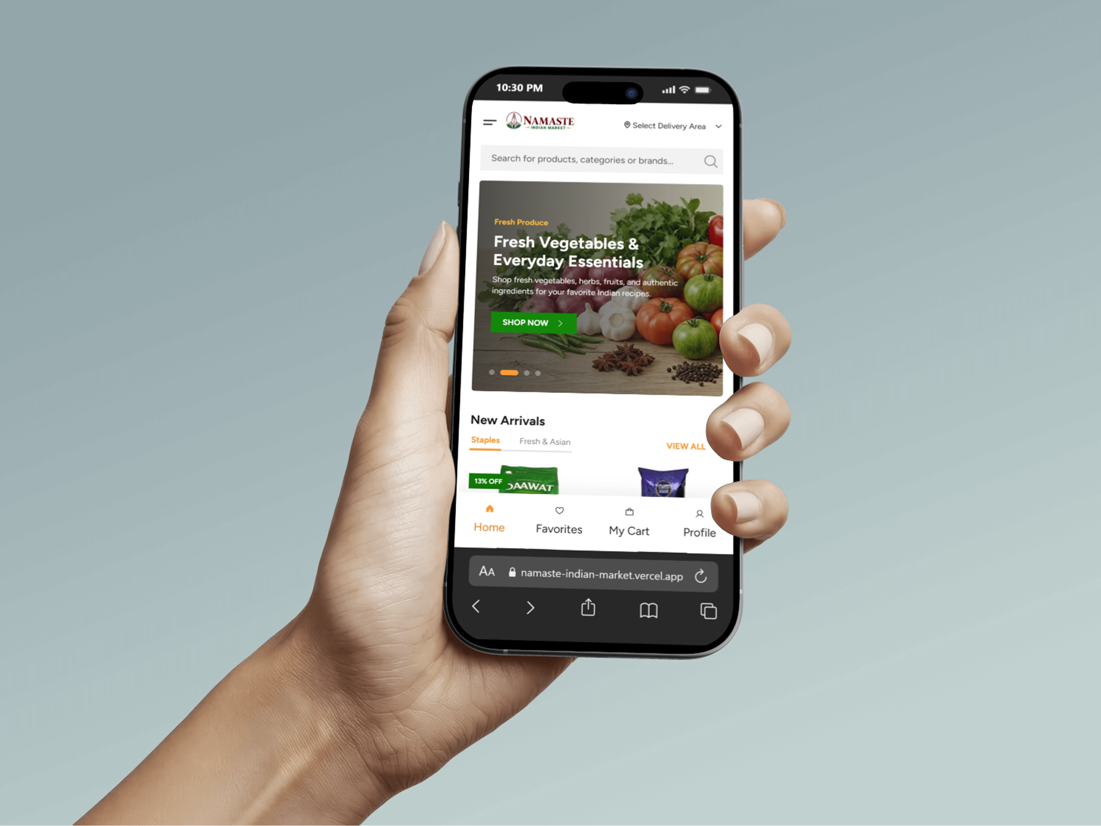 Namaste Indian Market mockup 2